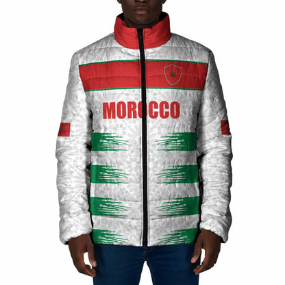 Custom Morocco Football Padded Jacket Road To Football Glory - African Pride