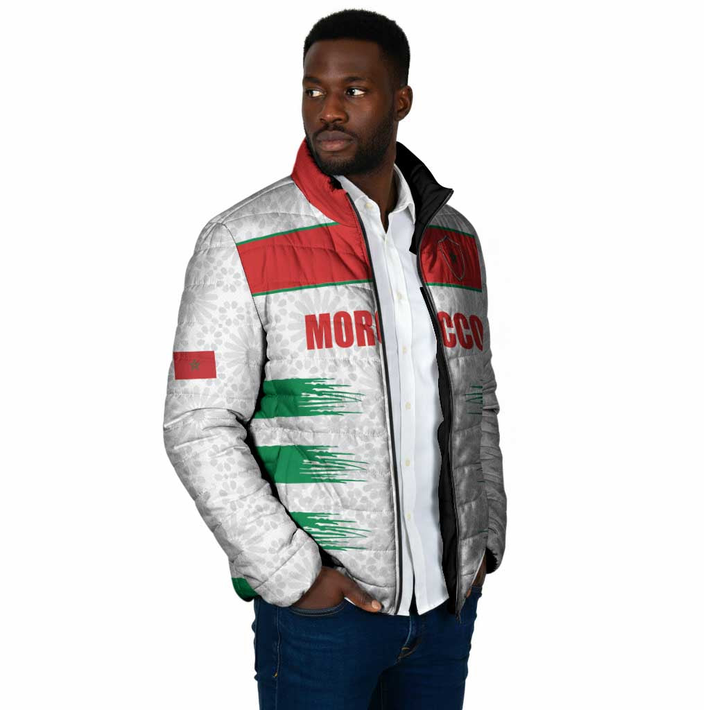 Custom Morocco Football Padded Jacket Road To Football Glory - African Pride