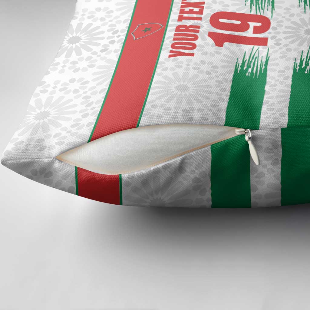 Custom Morocco Football Pillow Cover Road To Football Glory - African Pride