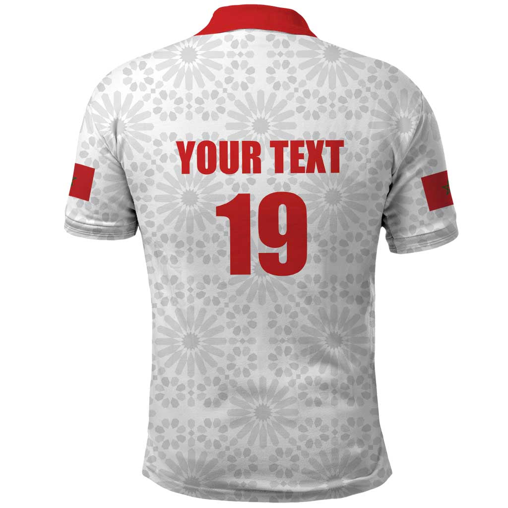 Custom Morocco Football Polo Shirt Road To Football Glory LT19