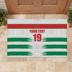 Custom Morocco Football Rubber Doormat Road To Football Glory - African Pride