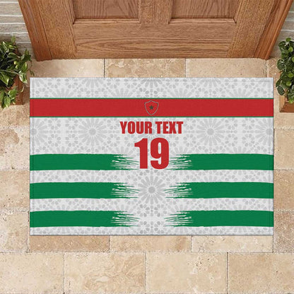 Custom Morocco Football Rubber Doormat Road To Football Glory - African Pride
