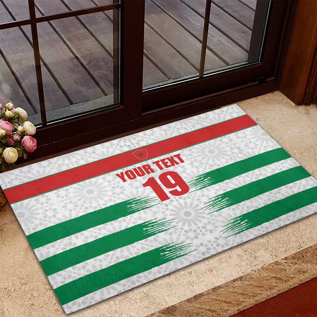 Custom Morocco Football Rubber Doormat Road To Football Glory - African Pride