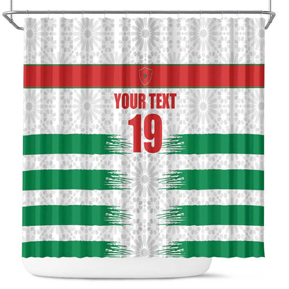Custom Morocco Football Shower Curtain Road To Football Glory - African Pride