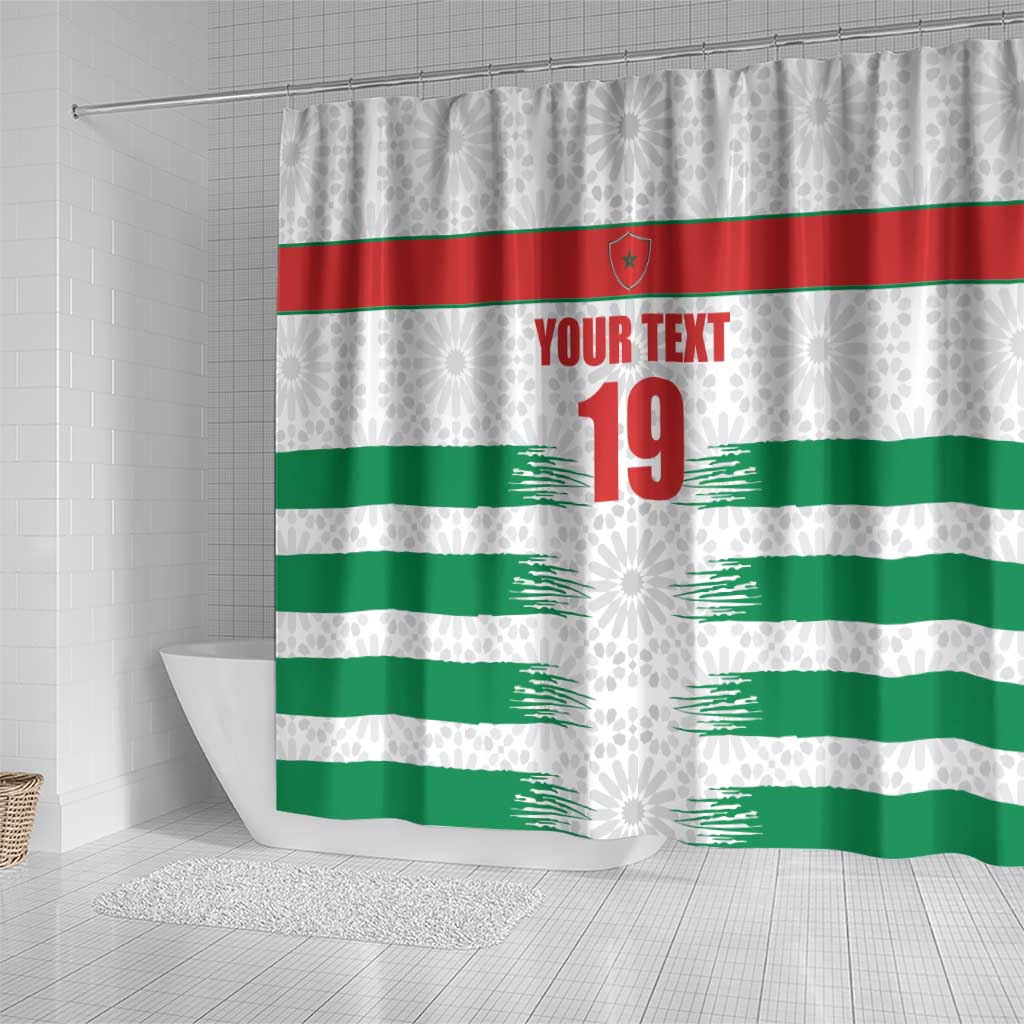 Custom Morocco Football Shower Curtain Road To Football Glory - African Pride