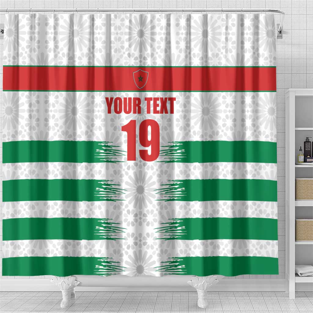 Custom Morocco Football Shower Curtain Road To Football Glory - African Pride