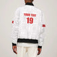 Custom Morocco Football Sleeve Zip Bomber Jacket Road To Football Glory - African Pride