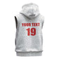 Custom Morocco Football Sleeveless Zip Hoodie Road To Football Glory - African Pride