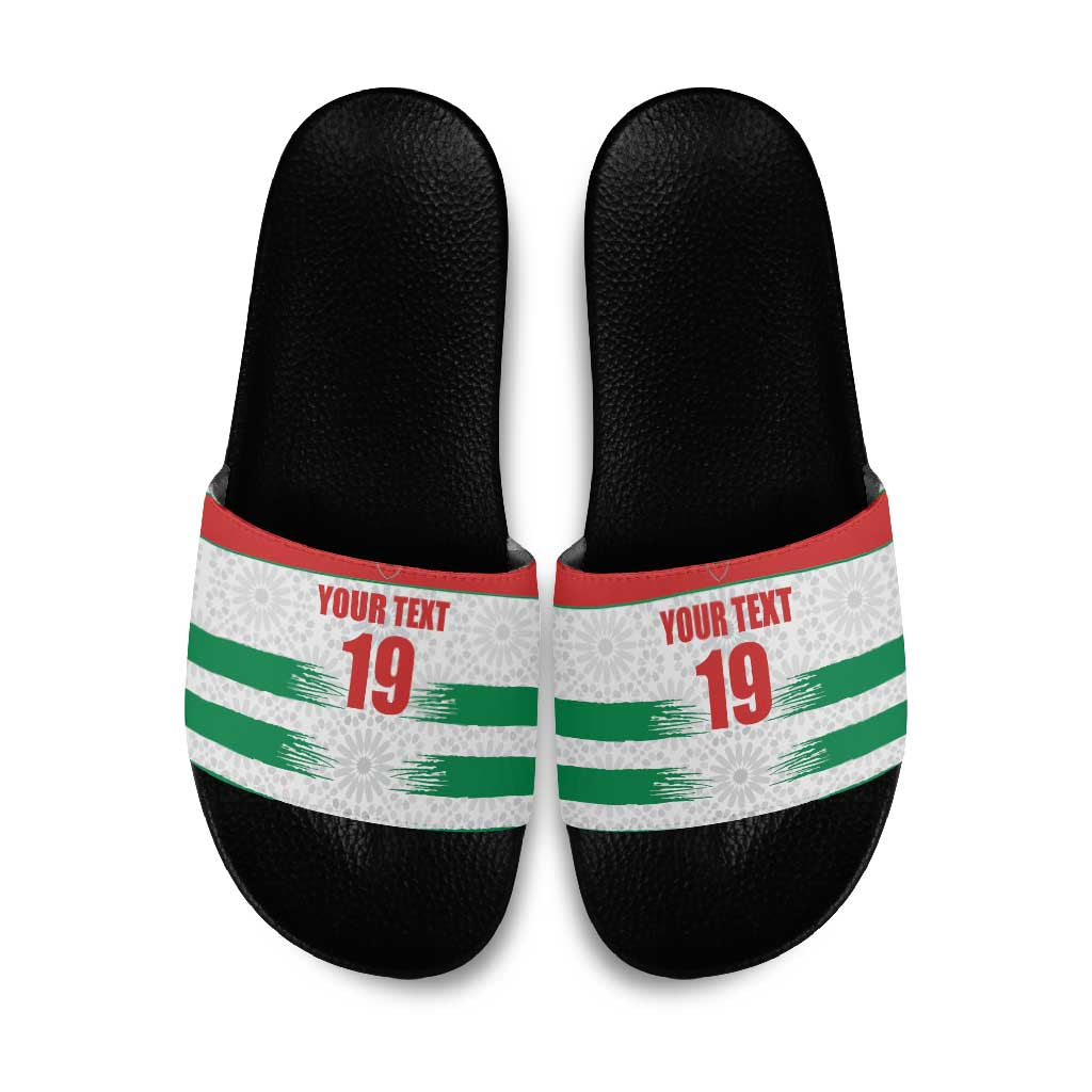 Custom Morocco Football Slide Sandals Road To Football Glory - African Pride