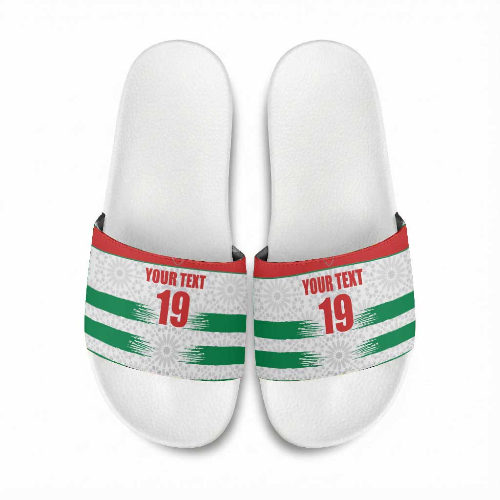 Custom Morocco Football Slide Sandals Road To Football Glory - African Pride