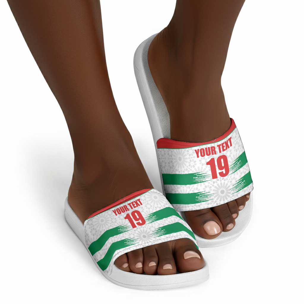 Custom Morocco Football Slide Sandals Road To Football Glory - African Pride