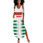 Custom Morocco Football Summer Maxi Dress Road To Football Glory LT19