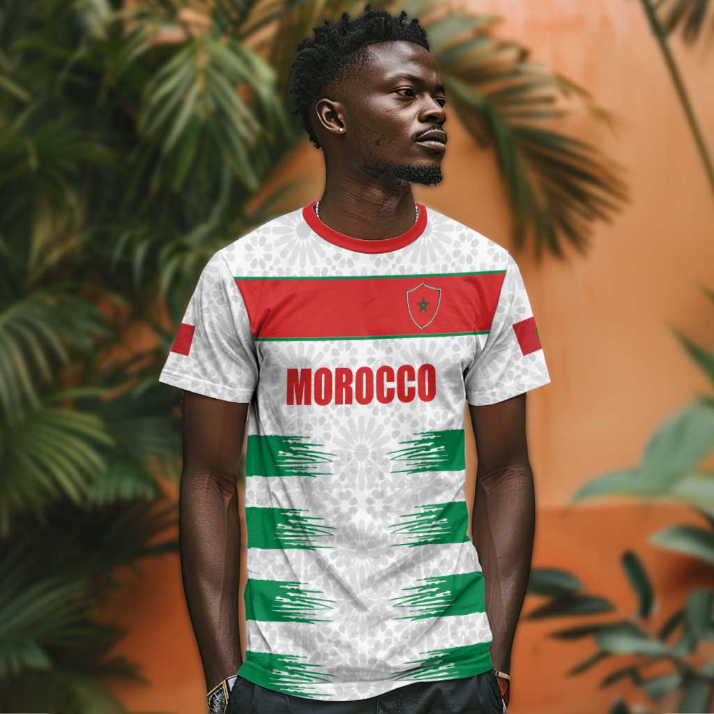 Custom Morocco Football T shirt Road To Football Glory LT19
