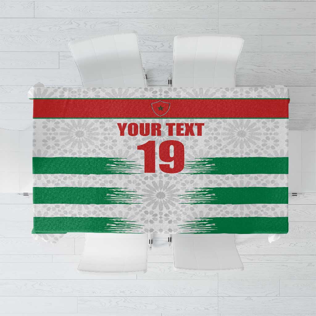 Custom Morocco Football Tablecloth Road To Football Glory - African Pride