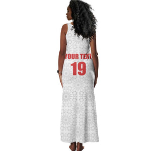 Custom Morocco Football Tank Maxi Dress Road To Football Glory - African Pride
