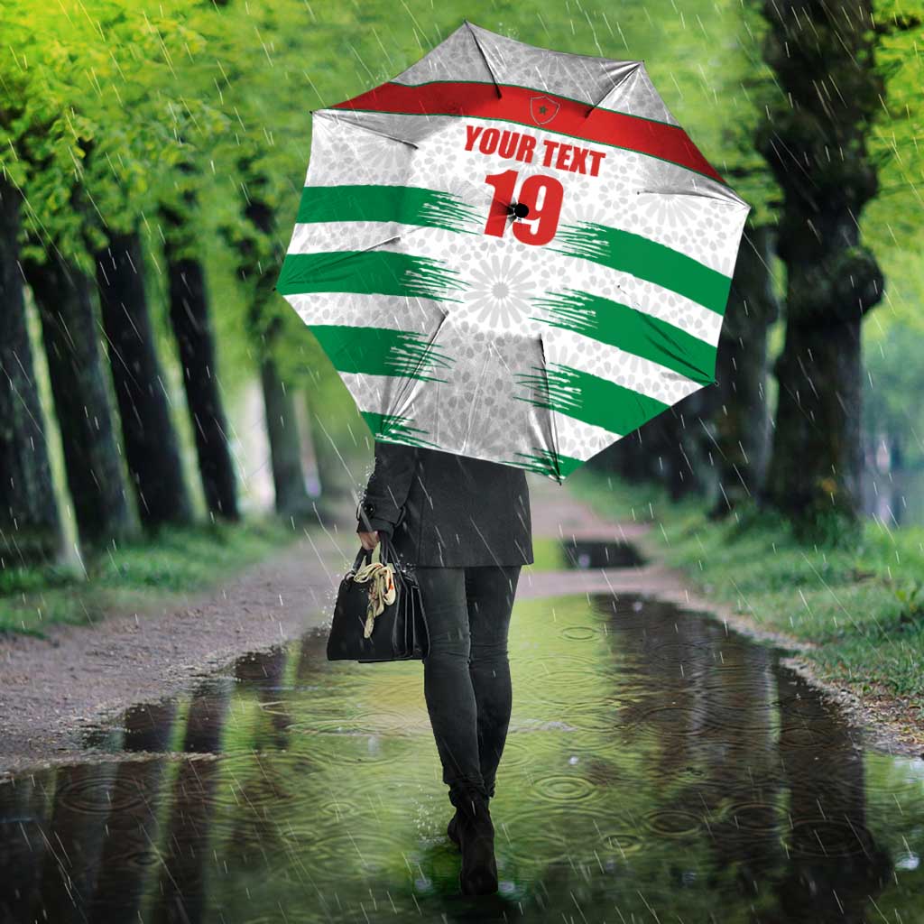 Custom Morocco Football Umbrella Road To Football Glory - African Pride