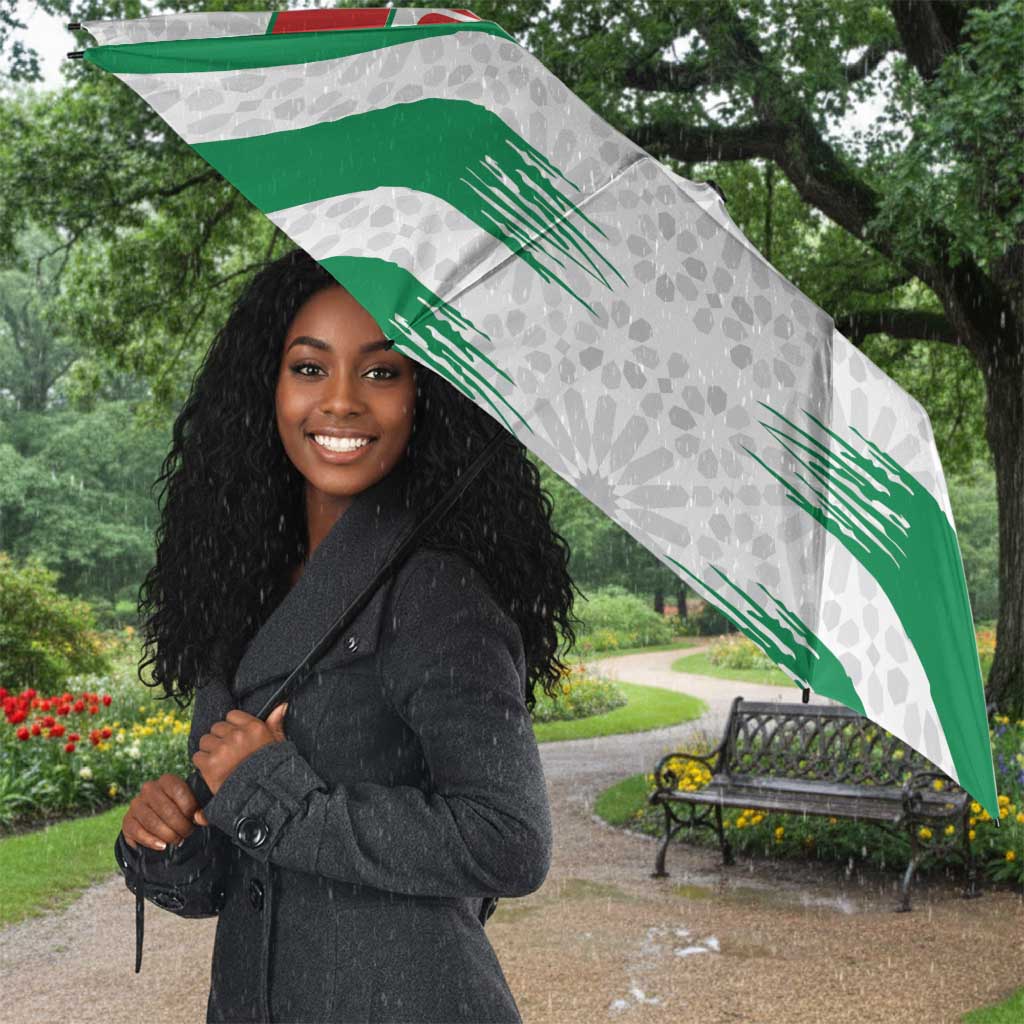 Custom Morocco Football Umbrella Road To Football Glory - African Pride