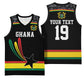 Custom World Football 2026 Ghana Basketball Jersey Black Star Adinkra Heritage Black Version