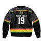 Custom World Football 2026 Ghana Bomber Jacket Black Star Adinkra Heritage Black Version