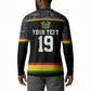 Custom World Football 2026 Ghana Button Sweatshirt Black Star Adinkra Heritage Black Version