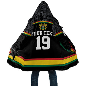 Custom World Football 2026 Ghana Cloak Black Star Adinkra Heritage Black Version