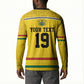Custom World Football 2026 Ghana Button Sweatshirt Black Star Adinkra Heritage Yellow Version
