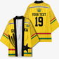 Custom World Football 2026 Ghana Kimono Black Star Adinkra Heritage Yellow Version