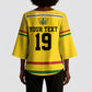 Custom World Football 2026 Ghana Kimono Sleeve Blouse Black Star Adinkra Heritage Yellow Version