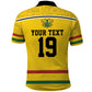 Custom World Football 2026 Ghana Polo Shirt Black Star Adinkra Heritage Yellow Version