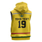 Custom World Football 2026 Ghana Sleeveless Zip Hoodie Black Star Adinkra Heritage Yellow Version