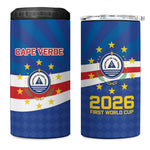 Cape Verde Football 2026 4 in 1 Can Cooler Tumbler Historic First World Cup Appearance - African Pride