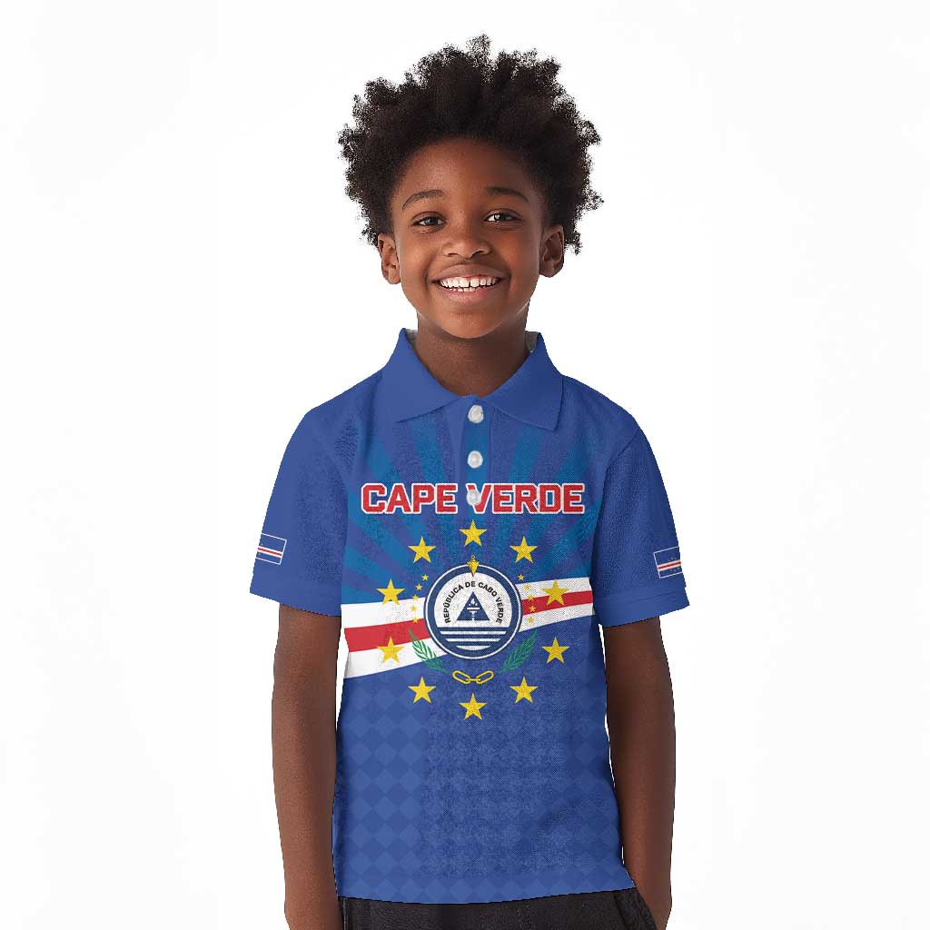 Cape Verde Football 2026 Kid Polo Shirt Historic First World Cup Appearance - African Pride