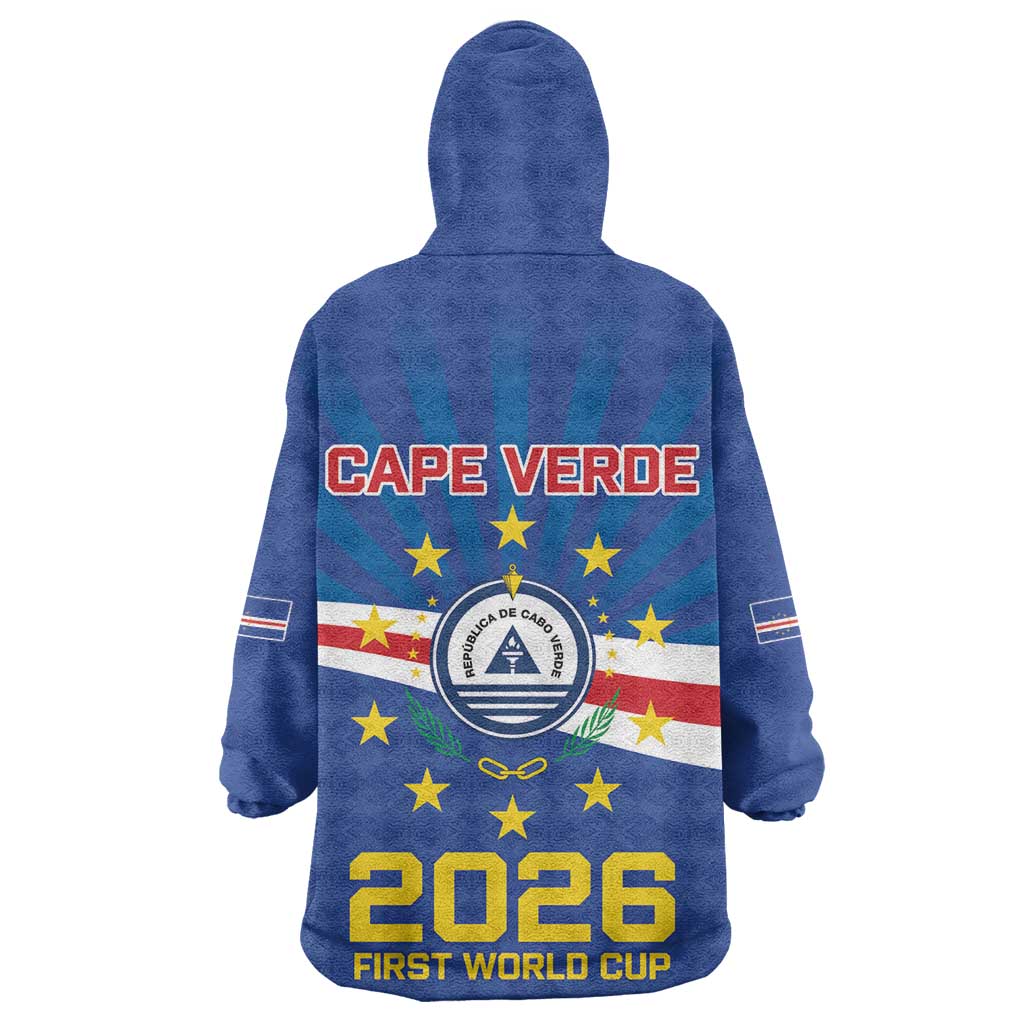Cape Verde Football 2026 Kid Wearable Blanket Hoodie Historic First World Cup Appearance - African Pride