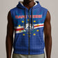 Cape Verde Football 2026 Sleeveless Zip Hoodie Historic First World Cup Appearance - African Pride