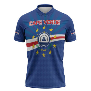 Cape Verde Football 2026 Zipper Polo Shirt Historic First World Cup Appearance