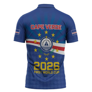 Cape Verde Football 2026 Zipper Polo Shirt Historic First World Cup Appearance