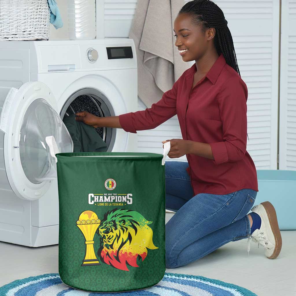 Senegal Football Champions Laundry Basket Lions of Teranga Rise