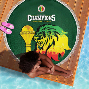 Senegal Football Champions Beach Blanket Lions of Teranga Rise
