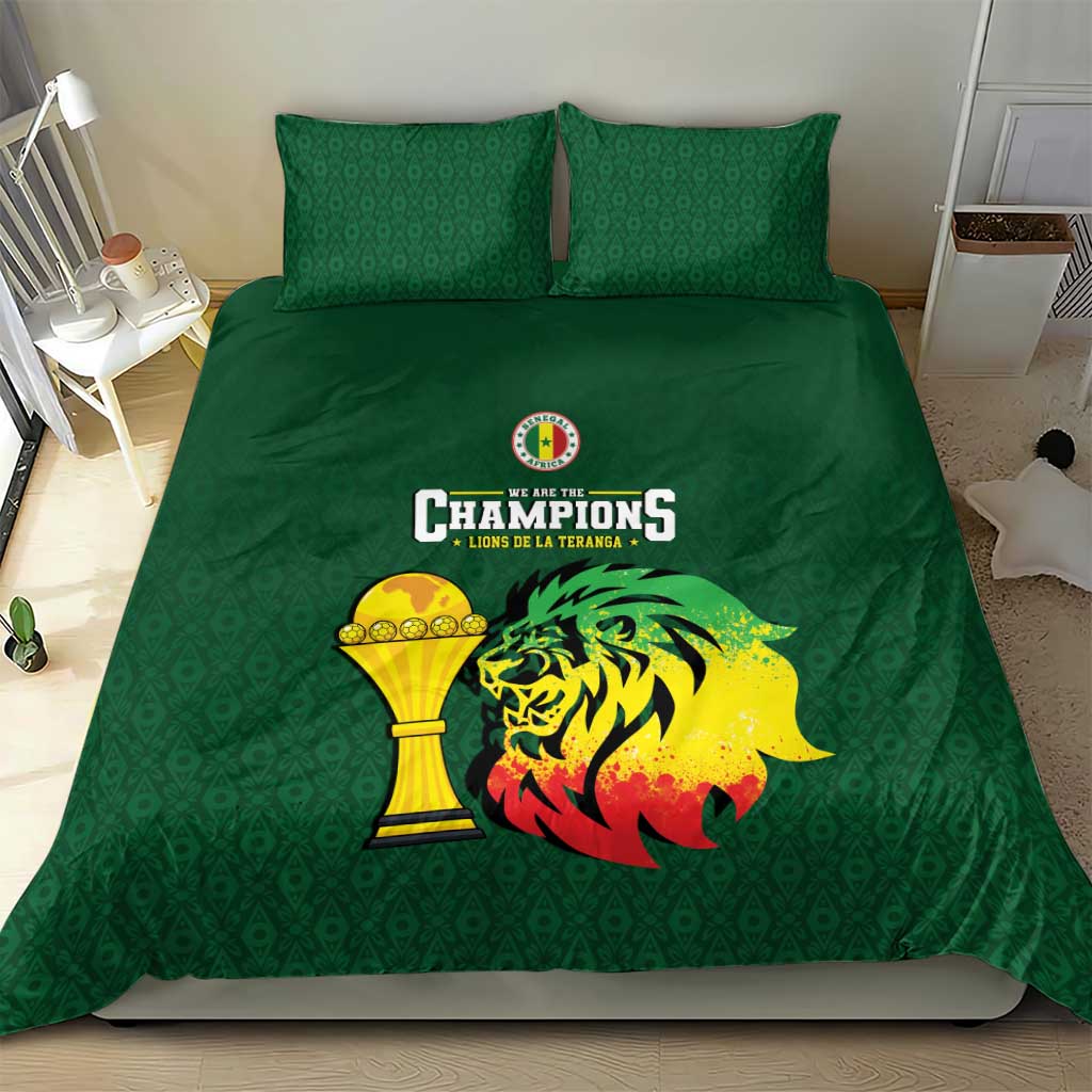 Senegal Football Champions Bedding Set Lions of Teranga Rise