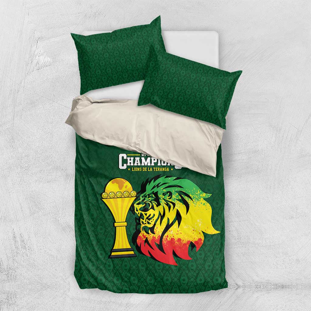 Senegal Football Champions Bedding Set Lions of Teranga Rise