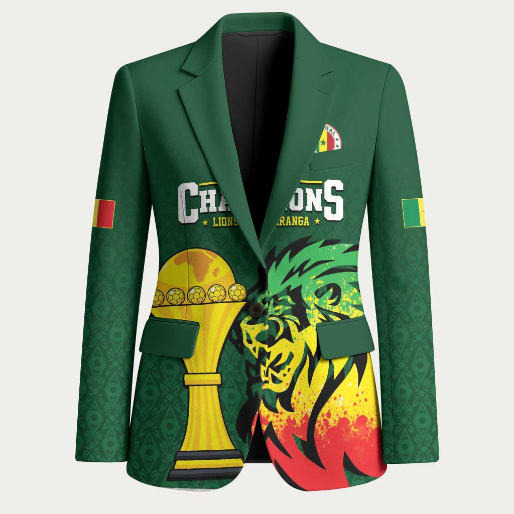 Senegal Football Champions Custom Blazer Lions of Teranga Rise