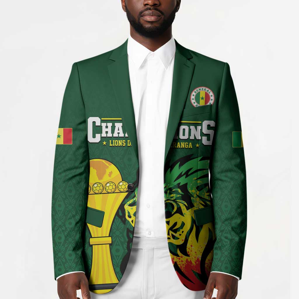Senegal Football Champions Custom Blazer Lions of Teranga Rise