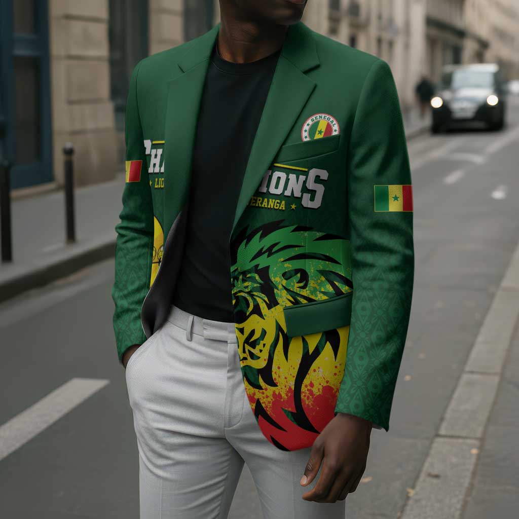Senegal Football Champions Custom Blazer Lions of Teranga Rise