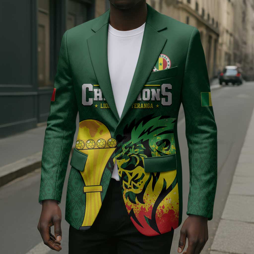 Senegal Football Champions Custom Blazer Lions of Teranga Rise
