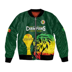 Senegal Football Champions Custom Bomber Jacket Lions of Teranga Rise