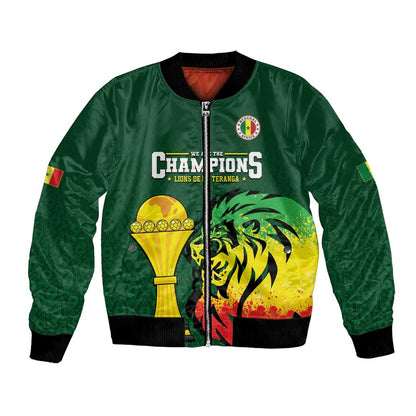 Senegal Football Champions Custom Bomber Jacket Lions of Teranga Rise