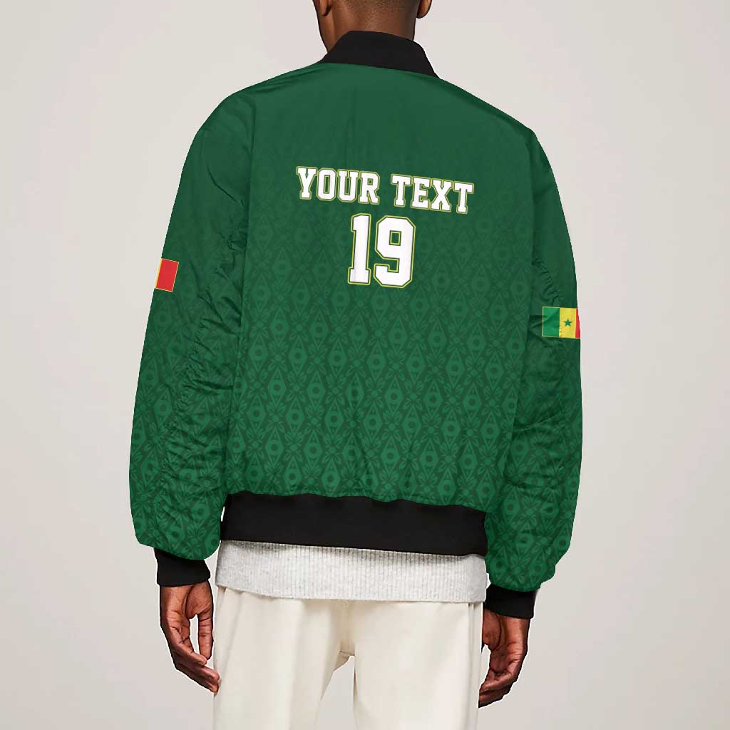 Senegal Football Champions Custom Bomber Jacket Lions of Teranga Rise