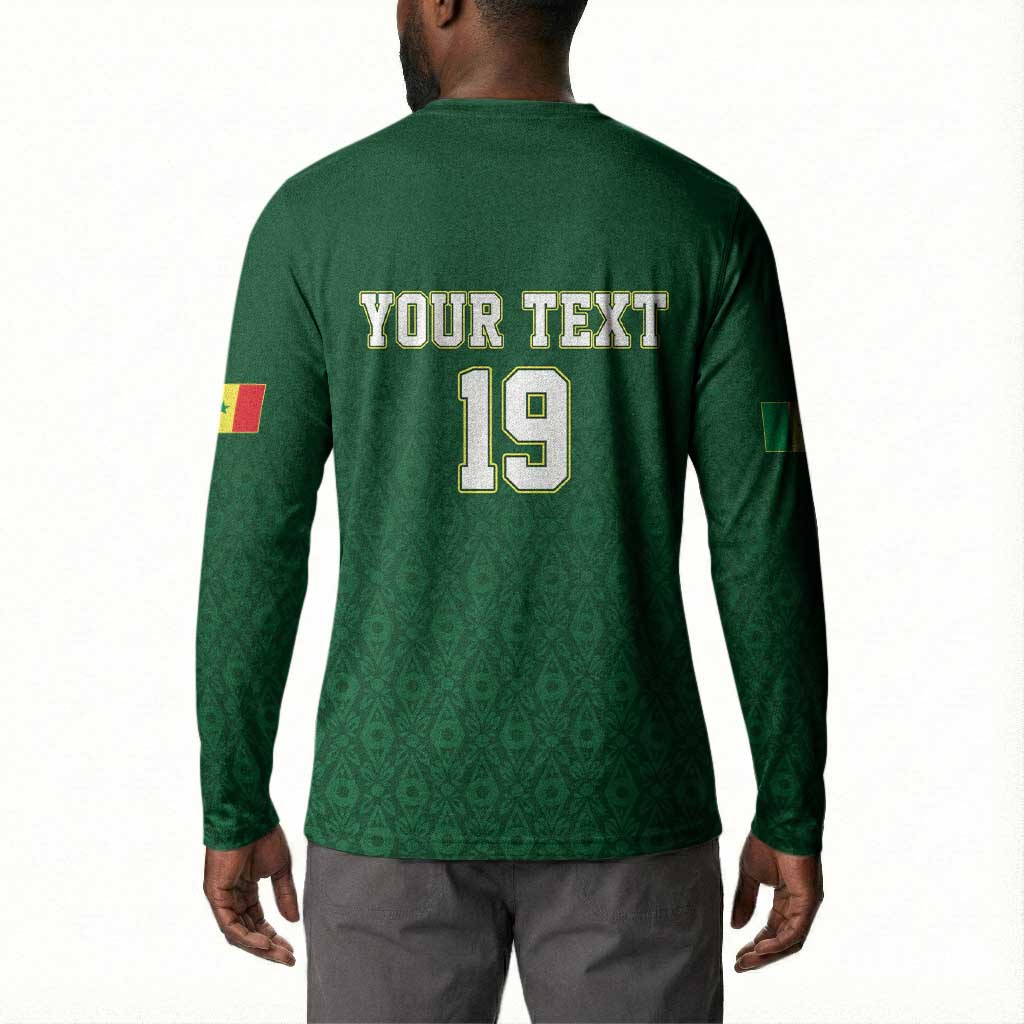 Senegal Football Champions Custom Button Sweatshirt Lions of Teranga Rise