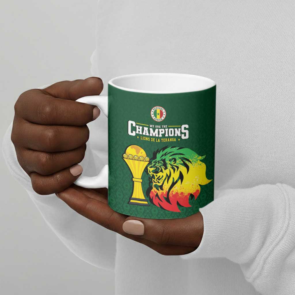 Senegal Football Champions Custom Ceramic Mug Lions of Teranga Rise