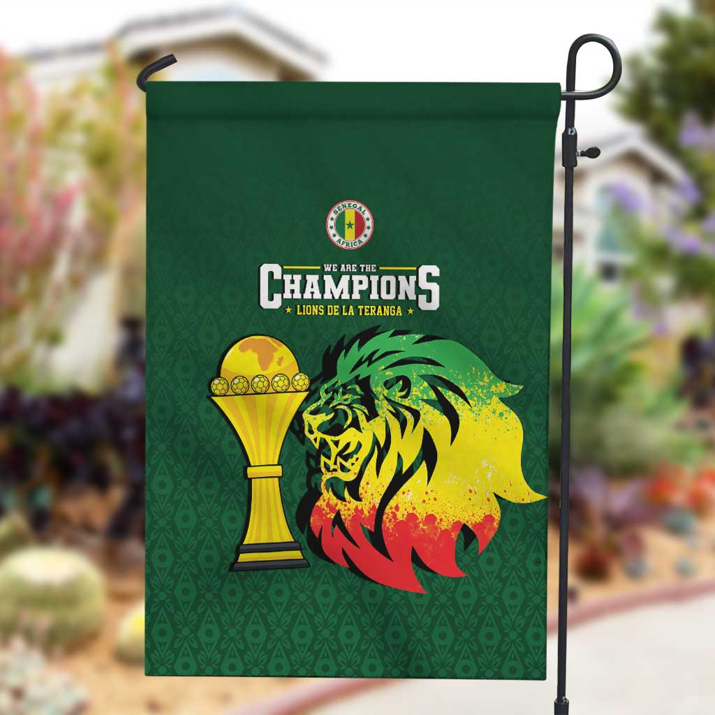 Senegal Football Champions Garden Flag Lions of Teranga Rise